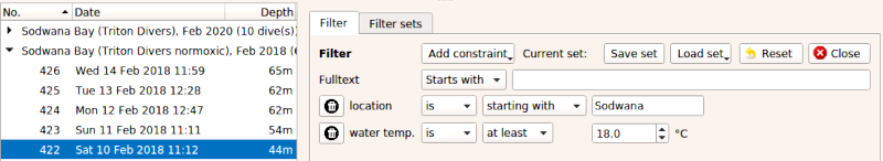 Figure: Filter: Stage 2 Filter set construction