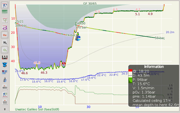 Typical dive profile