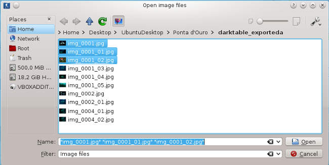 FIGURE: Load images option