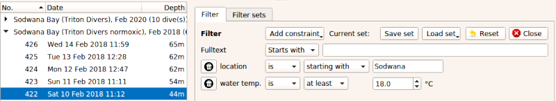 Figure: Filter:  Stage 2 Filter set construction