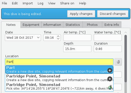 FIGURE:Location choice panel