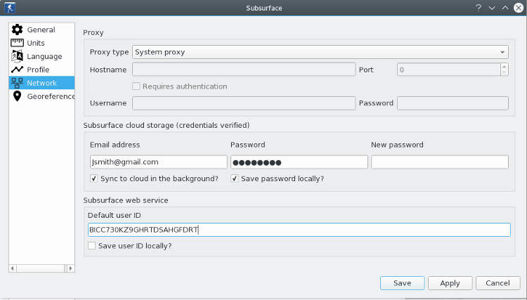 FIGURE: Preferences Network page