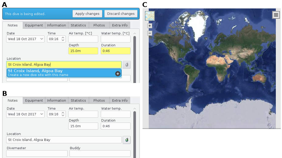 FIGURE:Location creation panel