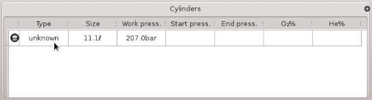 FIGURE:Initial cylinder dialogue