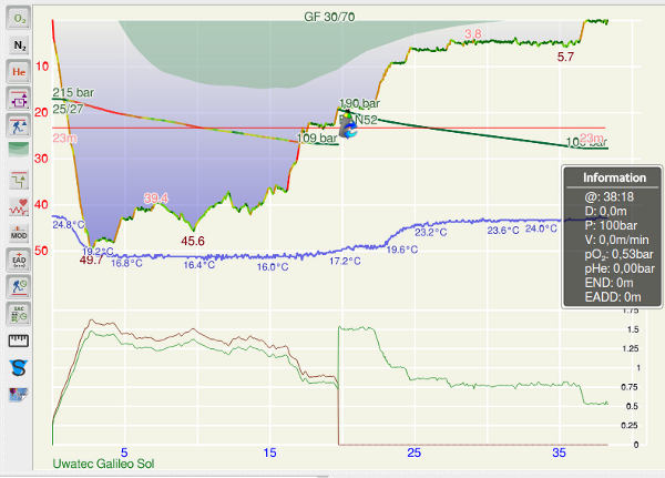 Typical dive profile