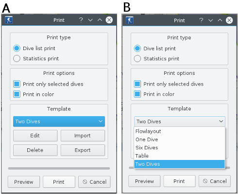 FIGURE: Print dialog