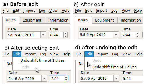 FIGURE:Performing an undo