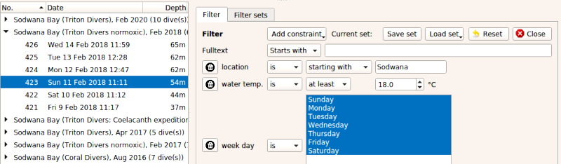 Figure: Filter: Stage 3 Filter set construction