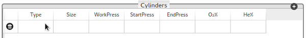 FIGURE:Initial cylinder dialogue