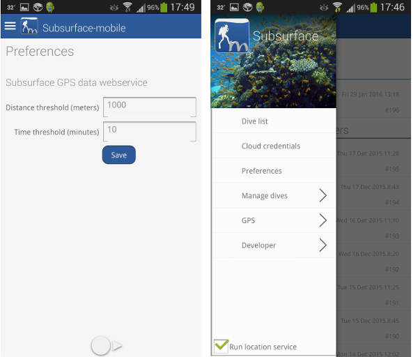 FIGURE: GPS setup screen