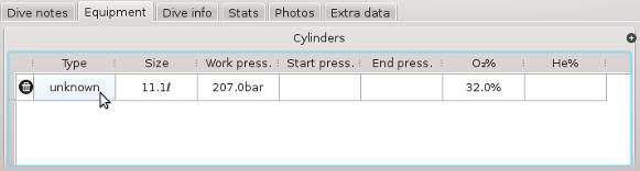 FIGURE: Initial cylinder dialogue