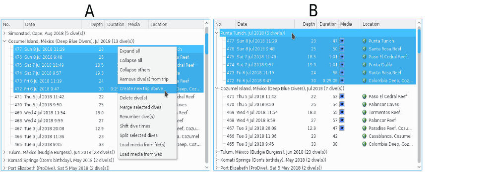 FIGURE: Split a trip into 2 trips