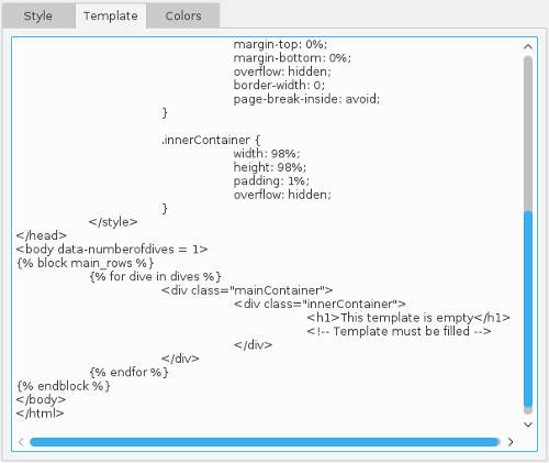 FIGURE:Template tab