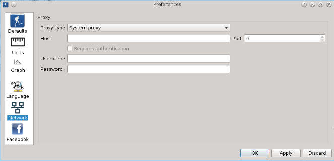 FIGURE: Preferences Network page