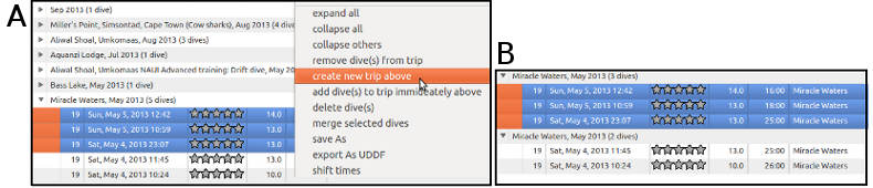 FIGURE: Split a trip into 2 trips