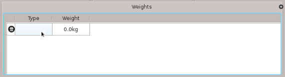 Figuur:De gewichten dialoog