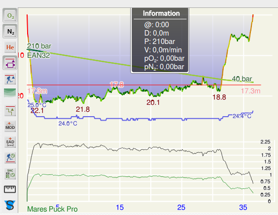 Typical dive profile