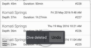 FIGURE: Undo delete dive