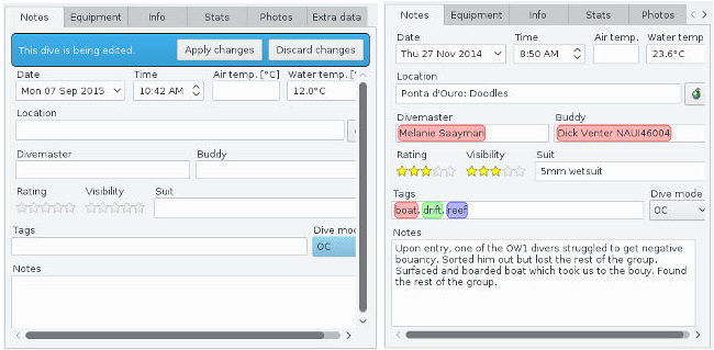 FIGURE: The Notes tab